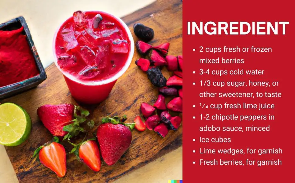 Berry agua fresca chipotle ingredients